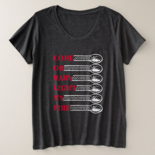 さあ燃え上がれ プラスサイズTシャツ