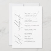 さあ祝よ結婚の駆け落ちパーティー 招待状 (正面)