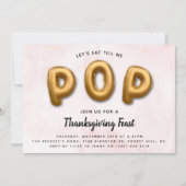 さあ食べ行こうポップ・アートの!感謝祭ディナーパーティー 招待状 (正面)