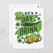 さあ飲みましょSt patricks day ポストカード (正面/裏面)