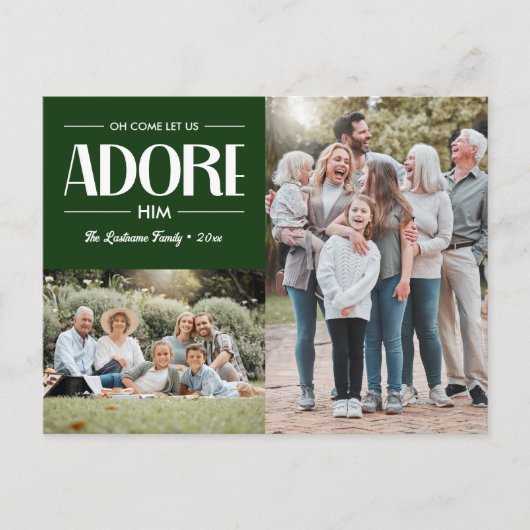 さあ、主を崇めよう 緑のクリスマス 2 写真 シーズンポストカード (正面)