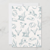 さあ、乗馬しよう！カウボーイのベイビーシャワー招待状 招待状 (裏面)