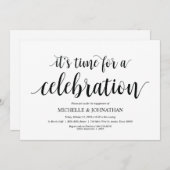 さあ、婚約パーティ招待状 招待状 (正面/裏面)