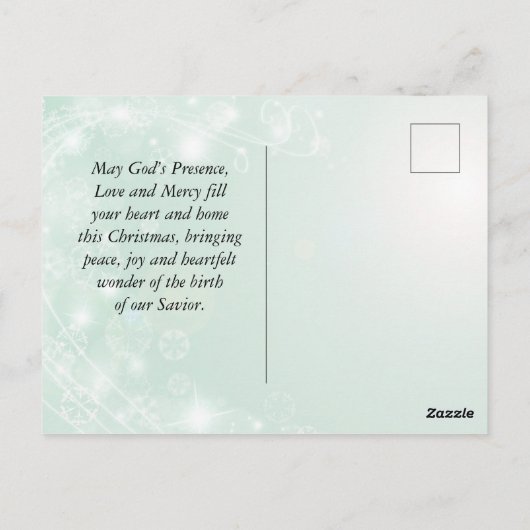 「さあ、来て、彼を崇めよう」三人の賢者 クリスマス ポストカード (裏面)