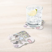 さいくさじ　机に向かう ペーパーコースター (インサイチュ)