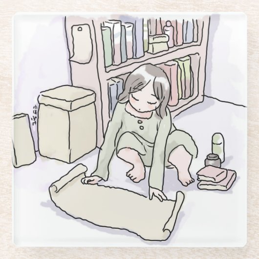さいくにじ ガラスコースター (正面)