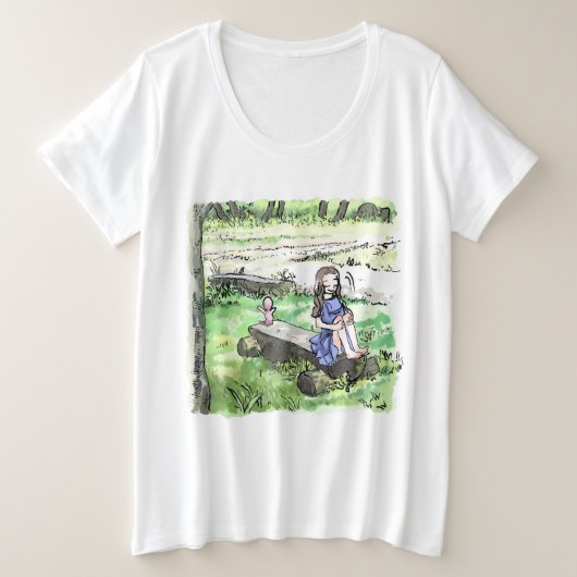 さいにさじ プラスサイズTシャツ (デザイン正面)