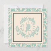 さえずりのさえずりは正方形を結び付けます カード (裏面)