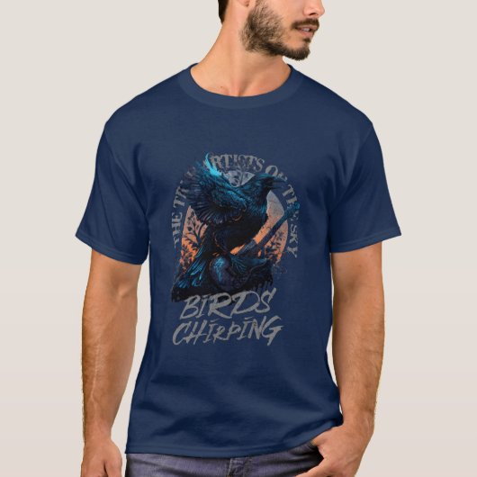 さえずる小鳥の友達 Tシャツ (正面)