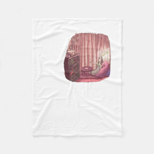 さくにくじ フリースブランケット (正面)