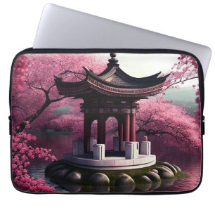 さくらさくらの花園神社池日本 ラップトップスリーブ