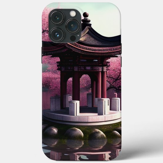 さくらさくらの花園神社池日本 Case-Mate iPhoneケース (裏面)