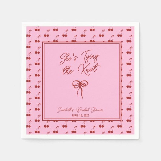 さくらちゃんの結婚式　～チェリー ブライダル シャワーパーティ～ スタンダードカクテルナプキン (正面)