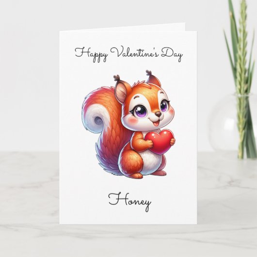 さくらとハートのバレンタインカード（お名前・写真入り） カード (正面)