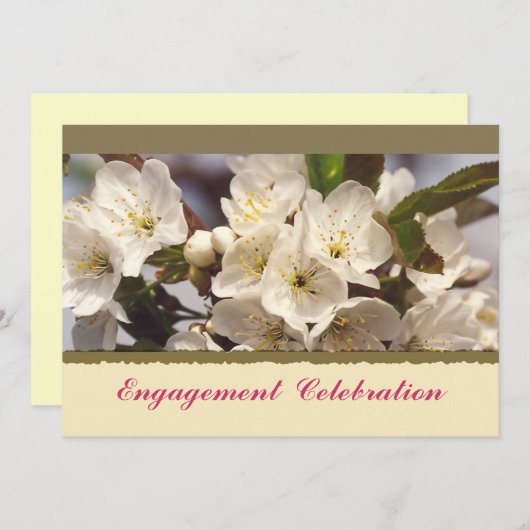 さくらのエンゲージメント招待状 招待状 (正面/裏面)