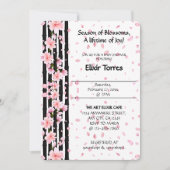 さくらの春の桜のベイビーシャワー 招待状 (正面)