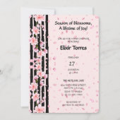 さくらの春の桜のベビーシャワー 招待状 (正面)