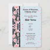 さくらの春の桜のベビーシャワー 招待状 (正面)