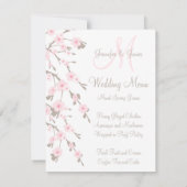 さくらの結婚式ディナーメニューカード表紙 招待状 (裏面)
