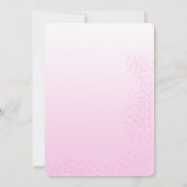 さくらの花を飾ったピンクのウェディングドレス ブライダルシャワー 招待状 (裏面)