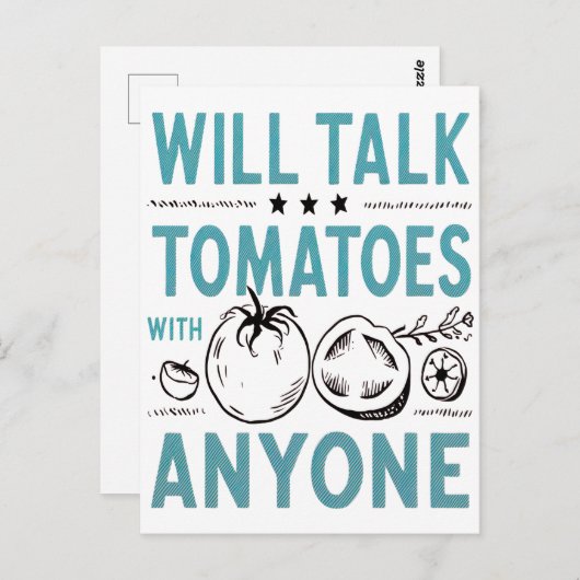 さくらんぼおもしろいトマト引用文がトマトを話す ポストカード (正面/裏面)