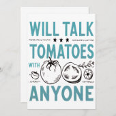 さくらんぼおもしろいトマト引用文がトマトを話す 招待状 (正面/裏面)