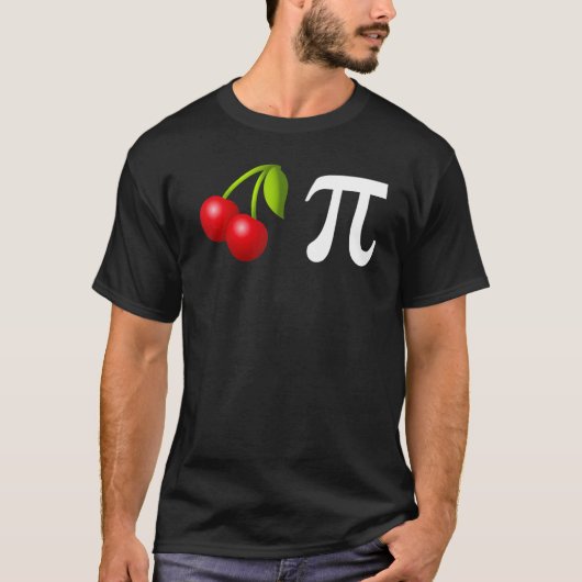 さくらんぼおもしろいパイ幸せパイ日算数先生 Tシャツ (正面)