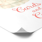 さくらんぼお洒落さくらんぼの花のカードとギフト ポスター (角)