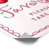 さくらんぼお洒落赤ちゃんシャワー親善署名 ポスター (角)