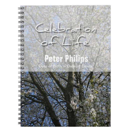 さくらんぼお祝いオブライフゲストブック ノートブック (正面)