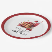 さくらんぼお祝いブライダルブランチカスタム ペーパープレート (アングル)