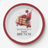 さくらんぼお祝いブライダルブランチカスタム ペーパープレート (正面)