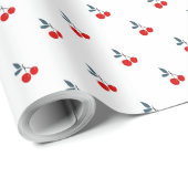 さくらんぼかわいいイラストレーション包装紙 ラッピングペーパー (ロールコーナー)