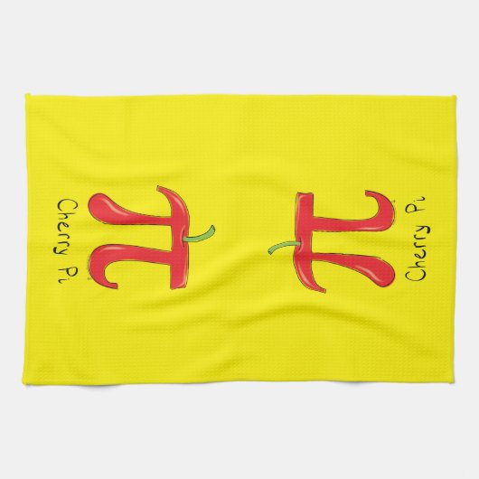 さくらんぼかわいい数学パイ日円ベーキングキッチンタオル キッチンタオル (横)