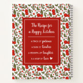 さくらんぼかわいらしの実の模様1番目の料理本 ノートブック (裏面)