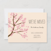 さくらんぼかわいらしフラムス桜ツリー引っ越しました カード (正面)