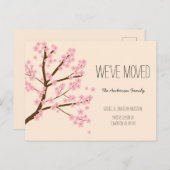 さくらんぼかわいらしフラムス桜ツリー引っ越しました ポストカード (正面/裏面)