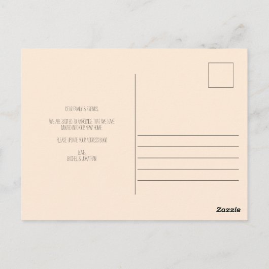 さくらんぼかわいらしフラムス桜ツリー引っ越しました ポストカード (裏面)