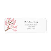 さくらんぼかわいらしフラムス桜ツリー引っ越しました ラベル (正面)