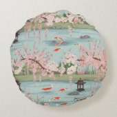 さくらんぼかわいらしブロッサムピローフローラチャーム ラウンドクッション (裏面)