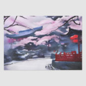 さくらんぼがパゴダの外に咲く 薄葉紙 (正面)