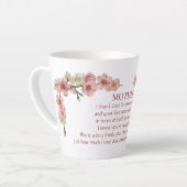 さくらんぼがピンクに咲き乱れる母 カフェラテマグ (左アングル)