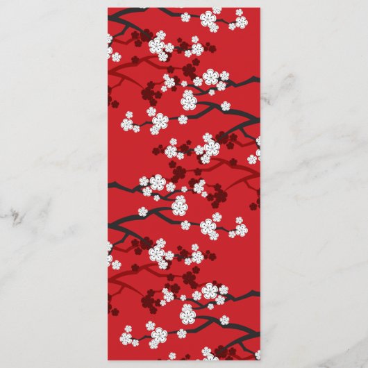 さくらんぼが二倍の幸福中国のを結婚咲かせる メニュー (裏面)