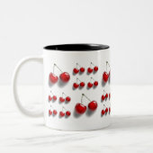 さくらんぼが付いているコラージュ ツートーンマグカップ (左)