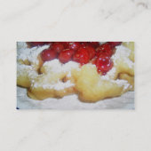 さくらんぼが付いている漏斗のケーキ 名刺 (裏面)