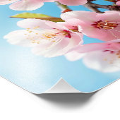 さくらんぼが春空に向かって咲く フォトプリント            (角)