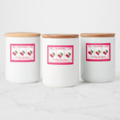 さくらんぼが缶詰ラベルを保持 フードラベル (ボトル)