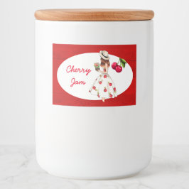 さくらんぼが缶詰ラベルを保持 フードラベル