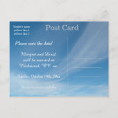 さくらんぼが青空に咲く。日付はがきを保存する 案内ポストカード (裏面)