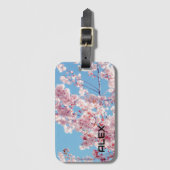 さくらんぼが青空澄んに咲く ラゲッジタグ (正面縦)